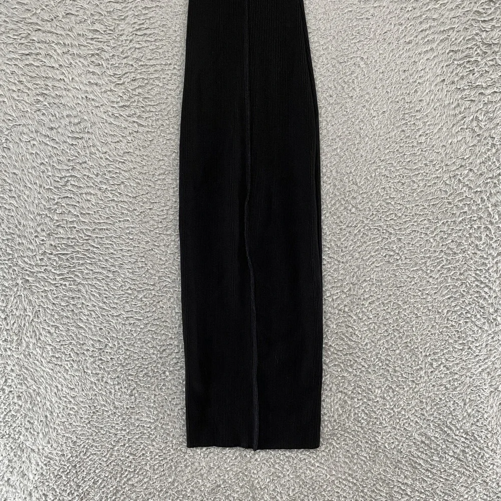 Naked Wardrobe Tank Dress Womens XS Black Ribbed Bodycon Midi USA Minimalist - Picture 9 of 12